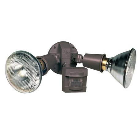 HEATH-ZENITH Motion Activated Security Light, 120 V, 300 W, 2Lamp, Incandescent Lamp, Plastic Fixture HZ-5408-BZ